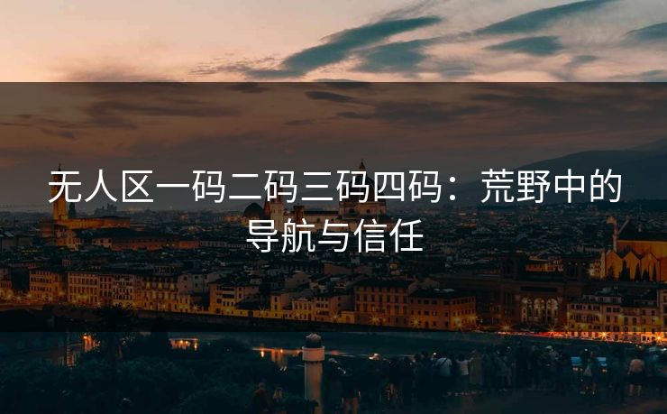 无人区一码二码三码四码：荒野中的导航与信任