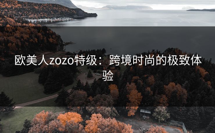 欧美人zozo特级：跨境时尚的极致体验