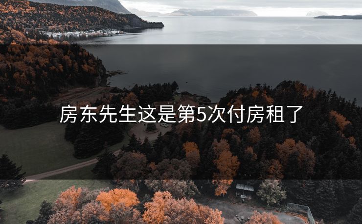 房东先生这是第5次付房租了